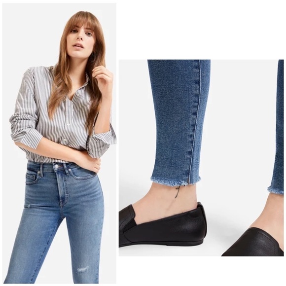 Everlane The Authentic Stretch High Rise Ankle Skinny Jean light Washed - Picture 10 of 11